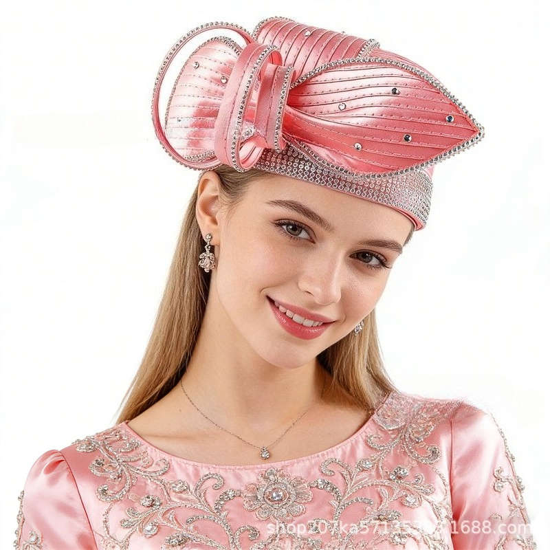 Women Formal Wear Photoshoot - قبعات فاخرة للنساء مزينة بالأحجار الكريمة