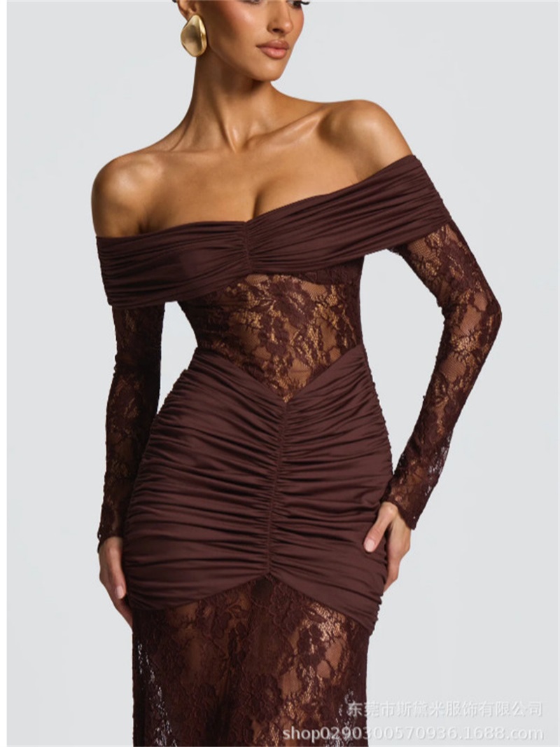 Women'S Holiday Formal Wear - مثير الدانتيل حورية البحر المرأة حفلة
