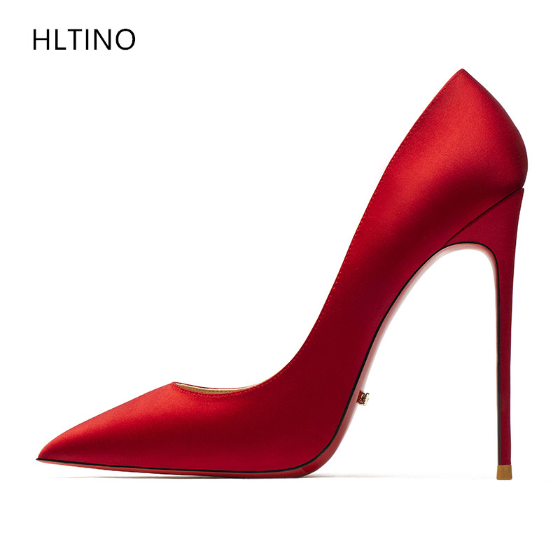 Women Formal Wear For Wedding - HLTINO جديد وصول فستان حريري أحمر