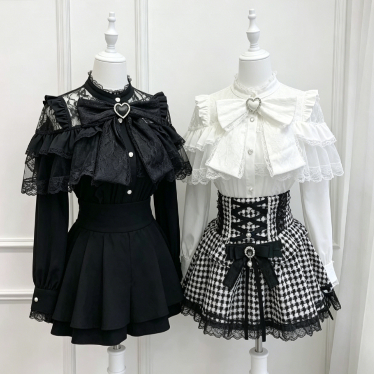 Women'S Formal Evening Wear Tops - بلوزة لوليتا يابانية كاواي للنساء، قميص