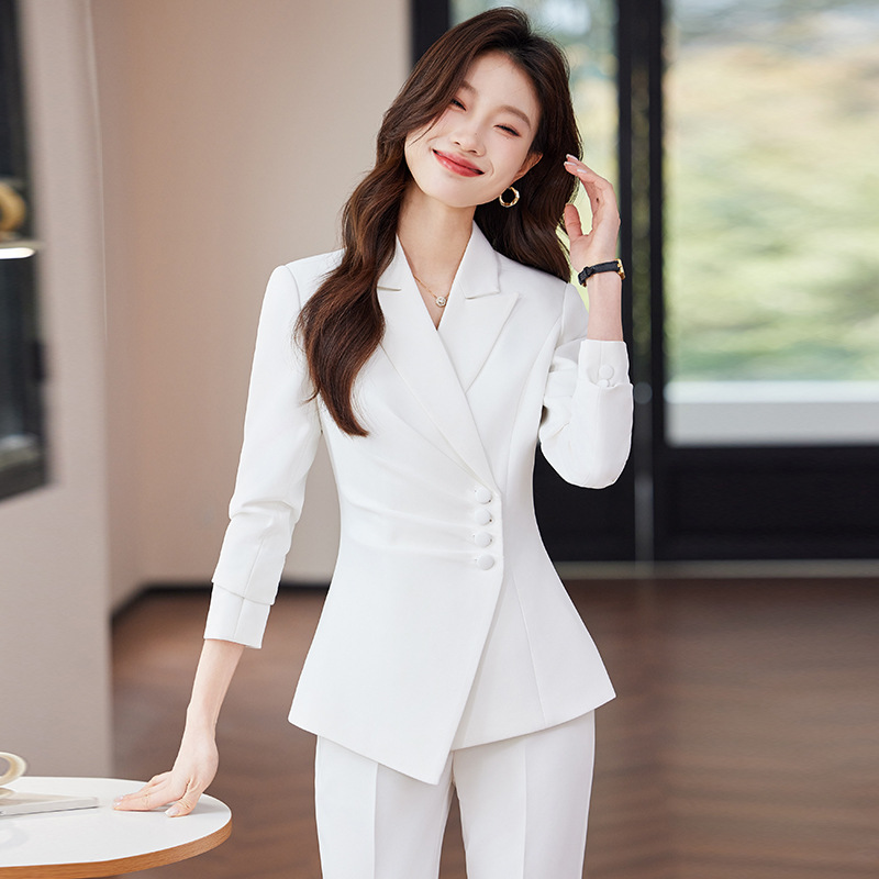 بدلة عمل نسائية بيضاء، ملابس ر - مراجعة Women'S Elegant Formal Wear وسعره