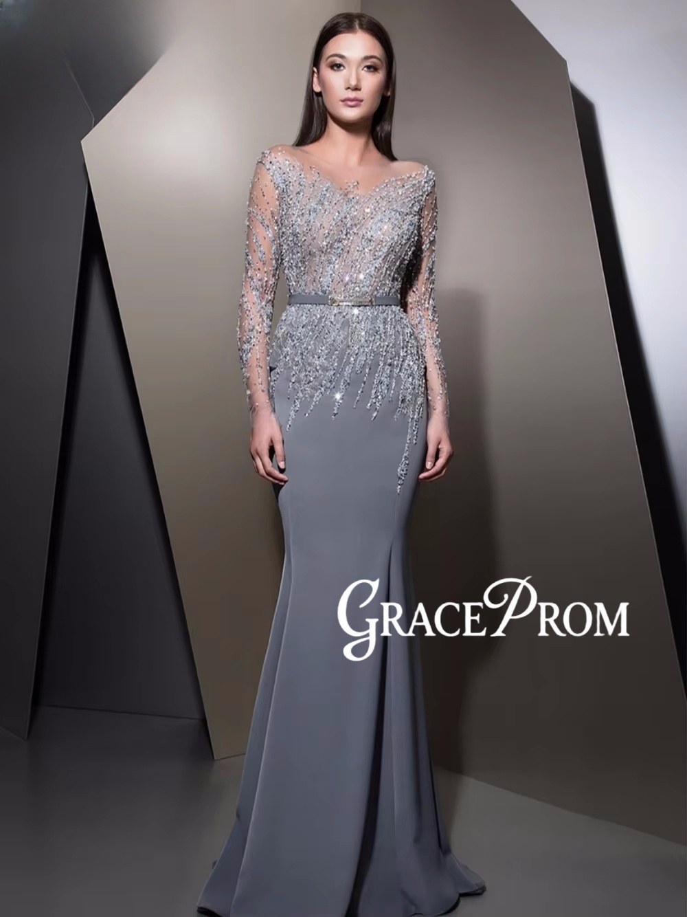 فستان سهرة بأكمام طويلة من GRA - مراجعة Women'S Formal Dinner Wear وسعره