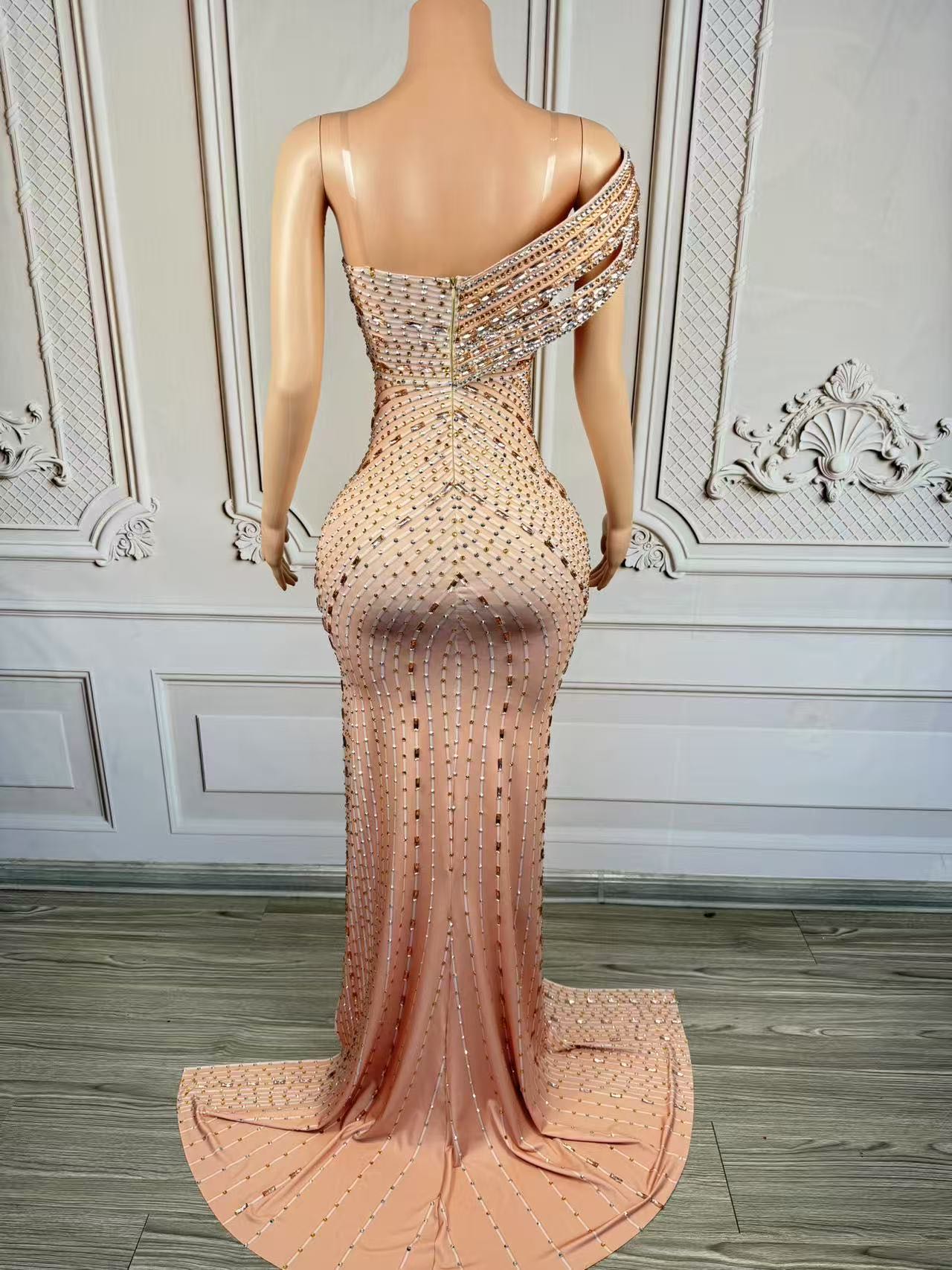 Xiangbin فساتين رسمية طويلة بك - مراجعة Women Formal Wear Photoshoot وسعره