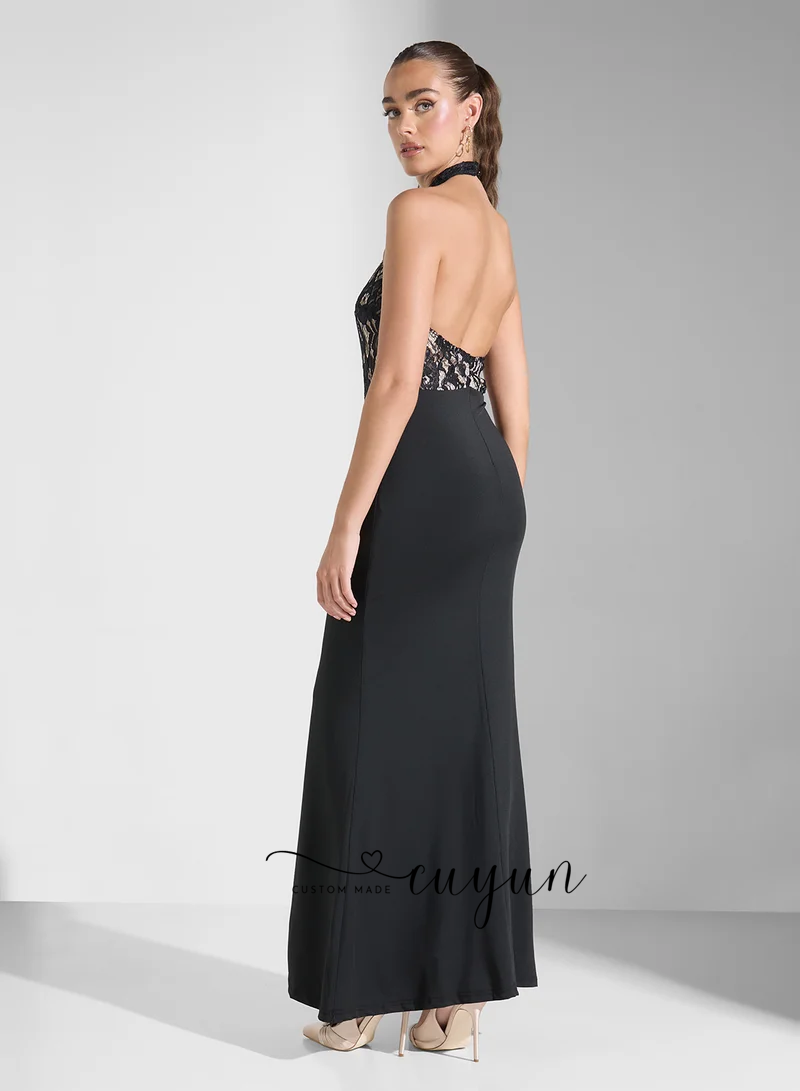 CUYUN فساتين سهرة سوداء مثيرة  - مراجعة Women'S Formal Dinner Wear وسعره