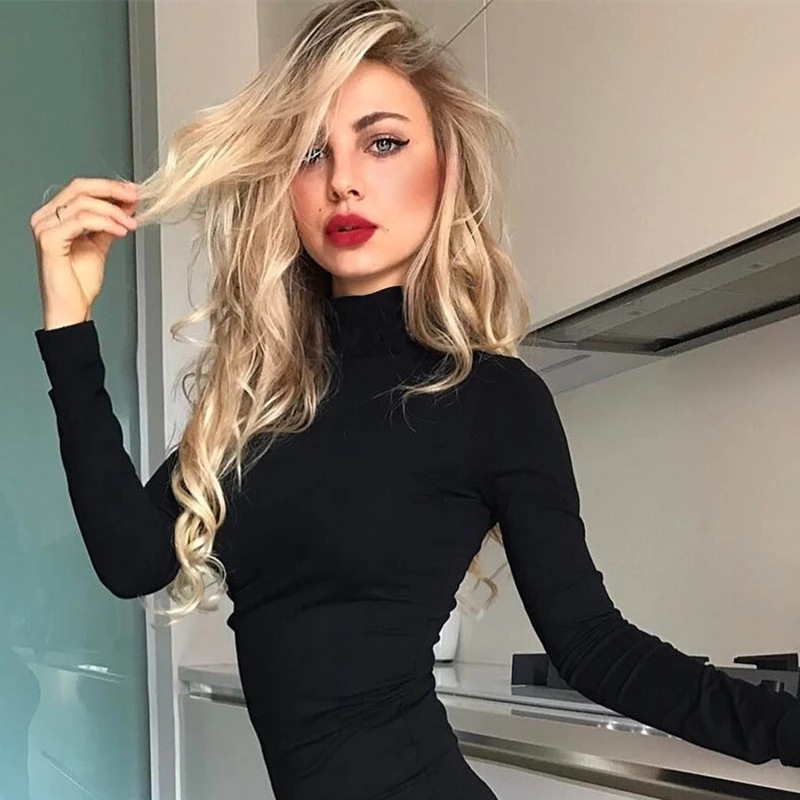 بودي سوت نسائي برقبة عالية وأك - مراجعة Turtleneck Bodysuit Office وسعره