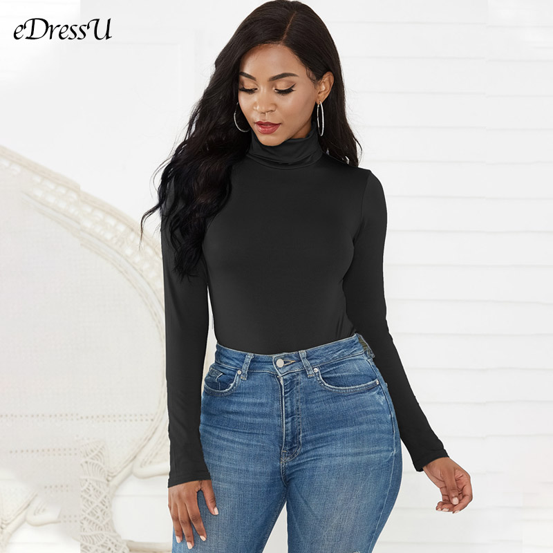 المرأة ارتداءها الياقة المدورة - مراجعة Turtleneck Bodysuit Office وسعره