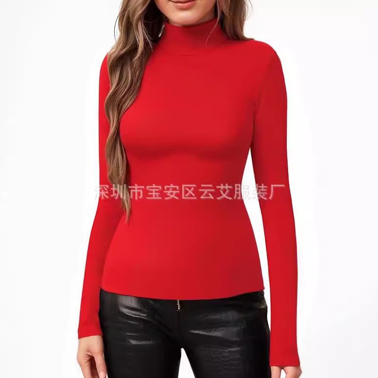 تي شيرت نسائي محبوك بياقة عالي - مراجعة Turtleneck Bodysuit Office وسعره