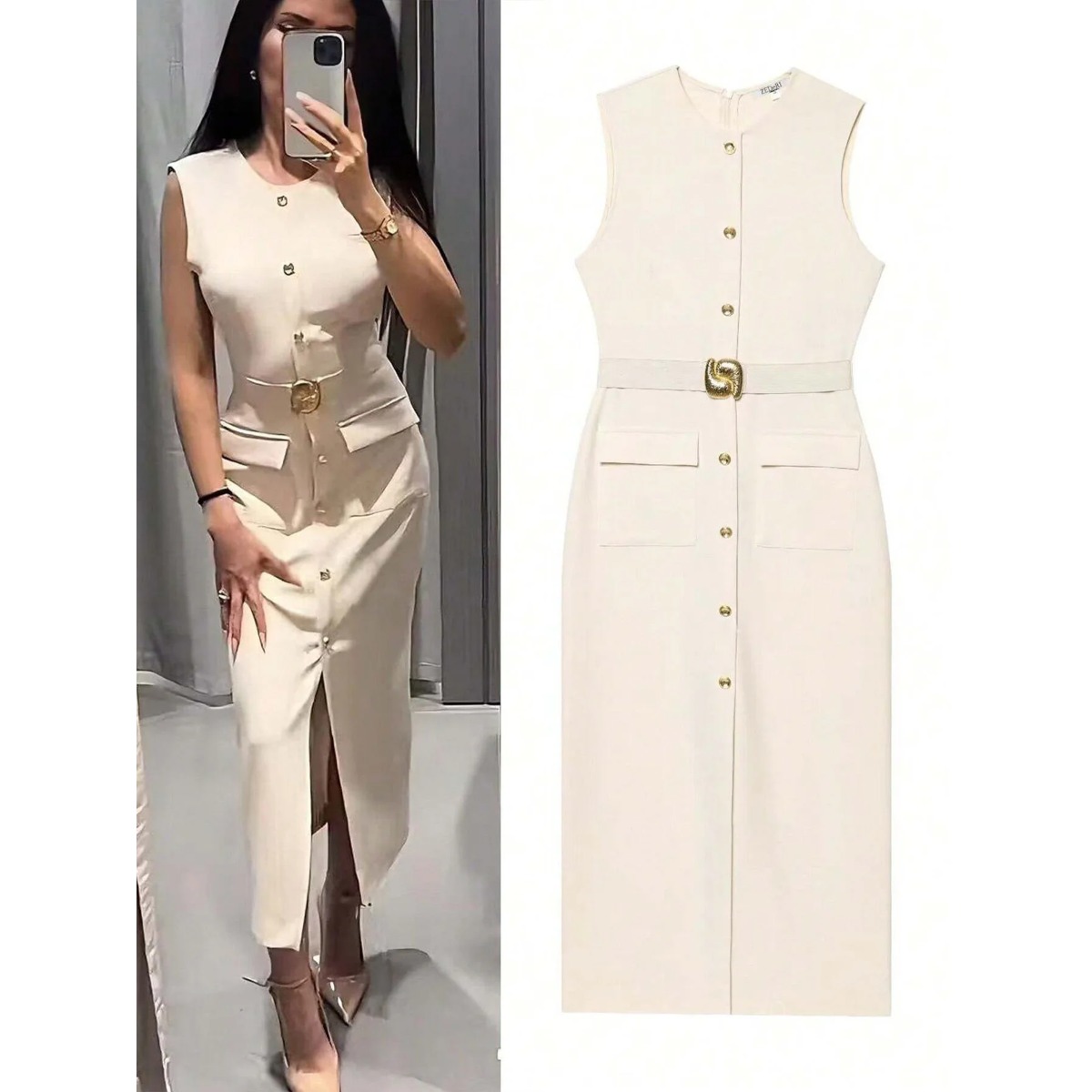 فستان نسائي بدون أكمام برقبة د - مراجعة Women'S Formal Dinner Wear وسعره