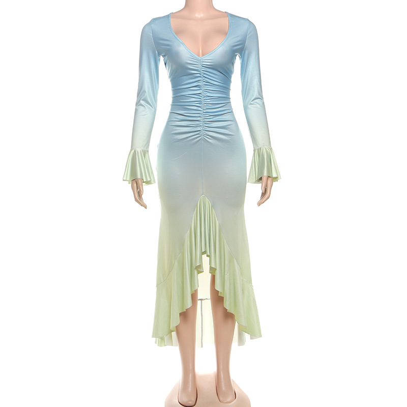 فستان نسائي أزرق متدرج للحفلات - مراجعة Women'S Holiday Formal Wear وسعره