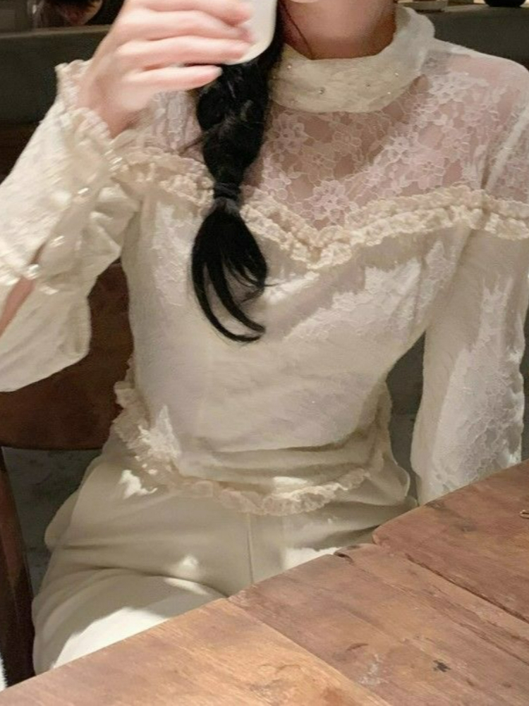بلوزة نسائية أنيقة بأكمام طويل - مراجعة Turtleneck Bodysuit Office وسعره