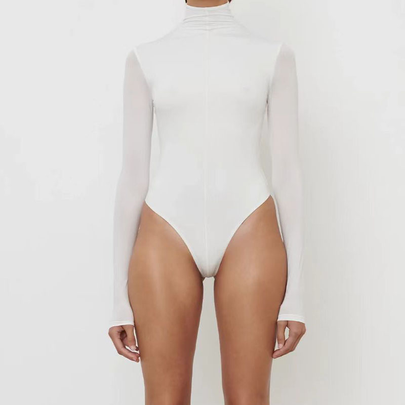 قميص نسائي ضيق كطبقة أساسية، ب - مراجعة Turtleneck Bodysuit Office وسعره